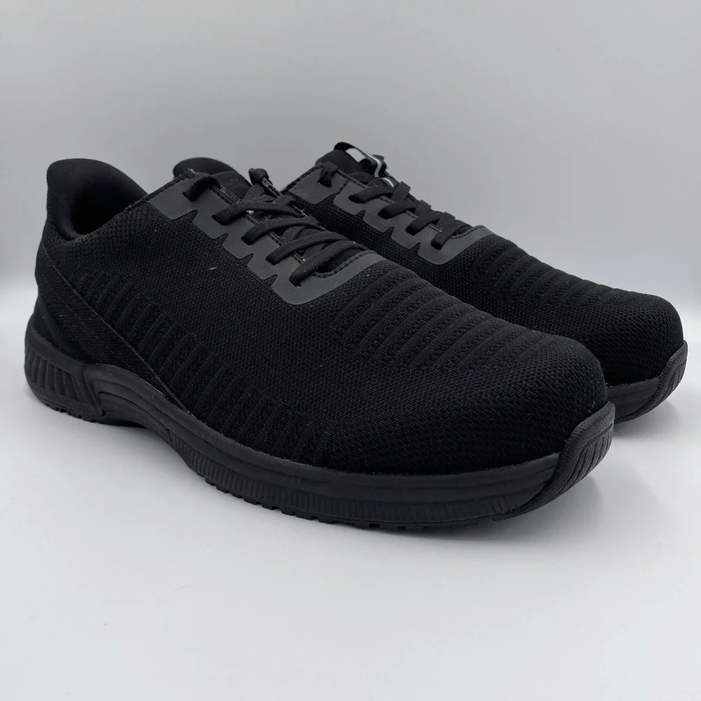 Orthofeet Yari Hands Free Sneaker Mens Sz 13 4E X-Wide Black Walking Shoes 20016
